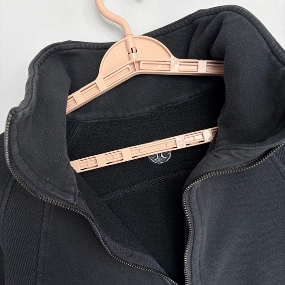 Lululemon Scuba Oversized Funnel Neck Half Zip Crop Sweatshirt Sz M/L Black READ - Picture 3 of 16